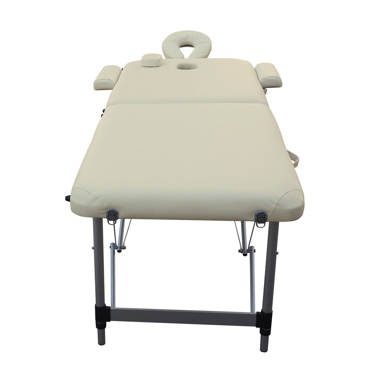 2-Fold Portable Massage Table - Aluminium - Beige