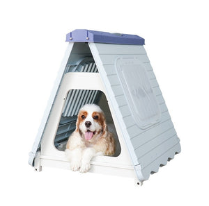 Small Blue Foldable Plastic Pet Dog Puppy Cat Kennel