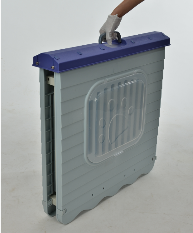 Small Blue Foldable Plastic Pet Dog Puppy Cat Kennel
