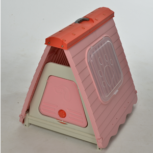 Small Pink Foldable Plastic Pet Dog Puppy Cat Kennel