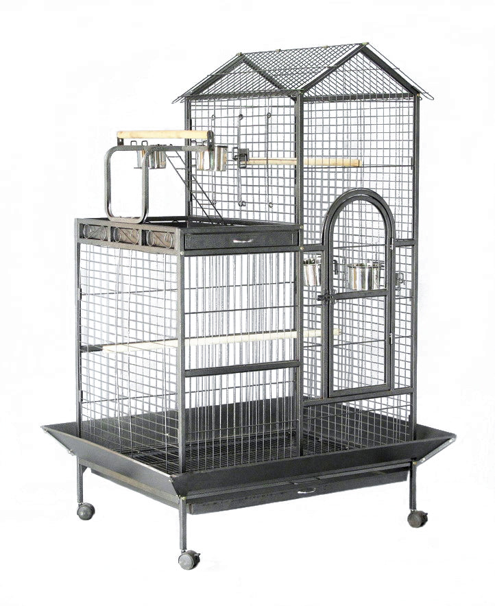 160cm XL Bird Cage | Pet Parrot Aviary With Budgie Perch and Castor Wheels