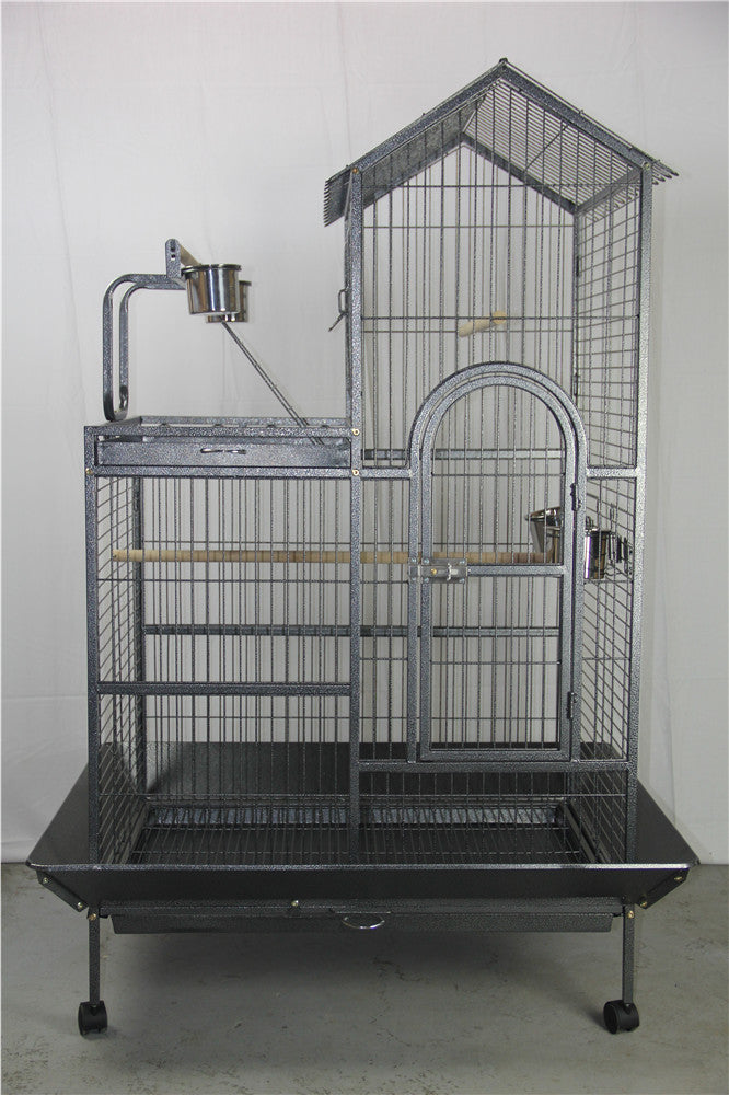 160cm XL Bird Cage | Pet Parrot Aviary With Budgie Perch and Castor Wheels