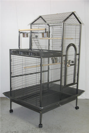 160cm XL Bird Cage | Pet Parrot Aviary With Budgie Perch and Castor Wheels