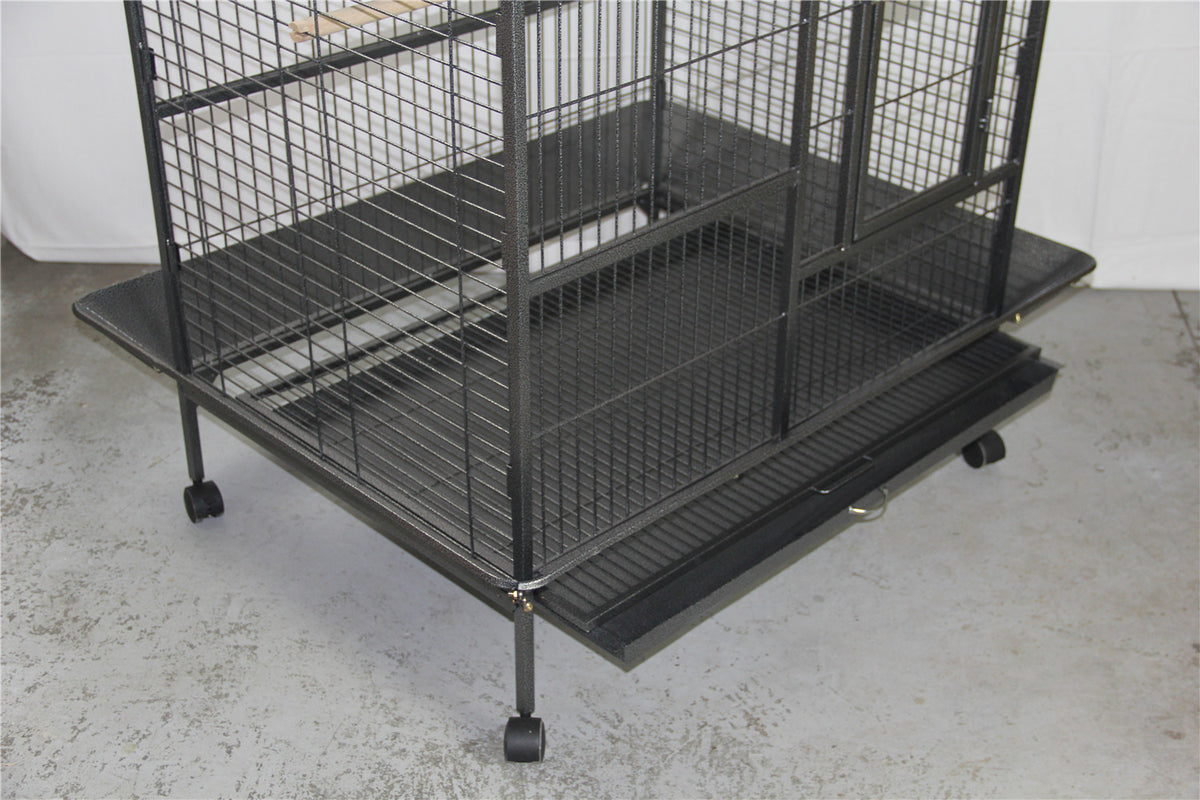 160cm XL Bird Cage | Pet Parrot Aviary With Budgie Perch and Castor Wheels