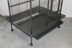 160cm XL Bird Cage | Pet Parrot Aviary With Budgie Perch and Castor Wheels