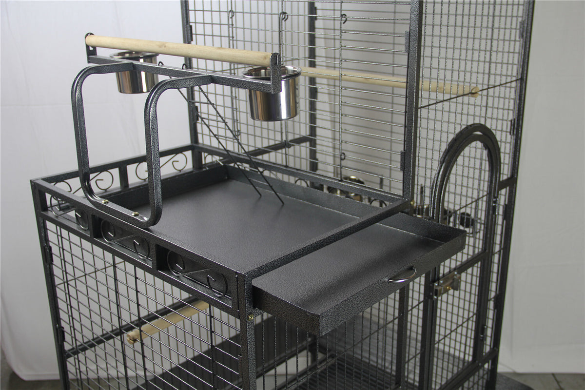 160cm XL Bird Cage | Pet Parrot Aviary With Budgie Perch and Castor Wheels