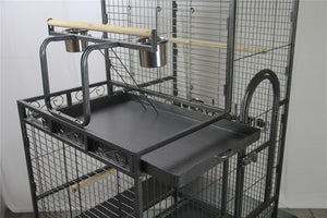 160cm XL Bird Cage | Pet Parrot Aviary With Budgie Perch and Castor Wheels