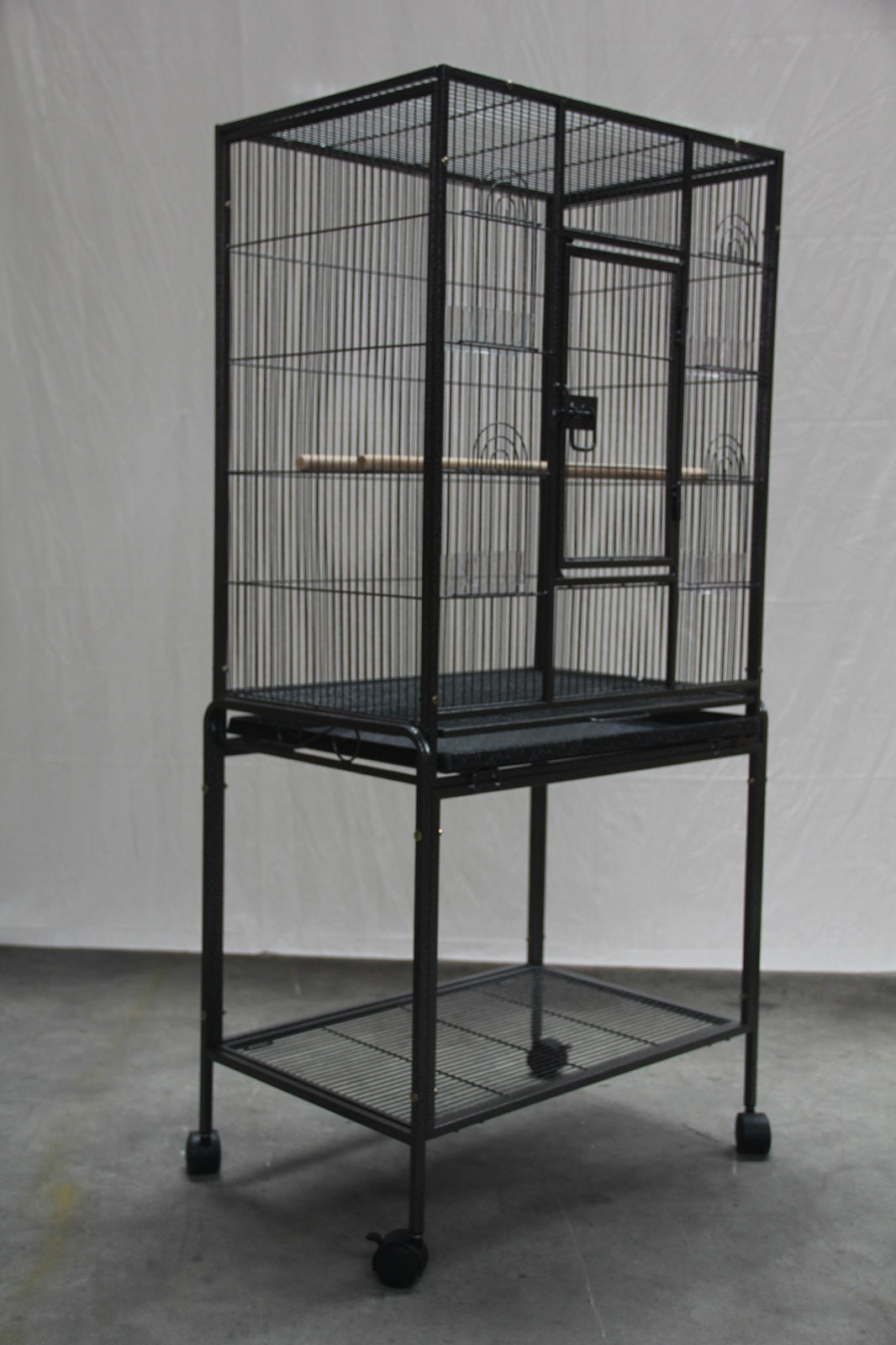 135cm Bird Cage | Parrot Aviary With Stand-alone Budgie Perch and Castor Wheels