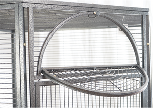 185cm XXL Corner Bird Cage | Pet Parrot Aviary With Perch and Castor Wheels