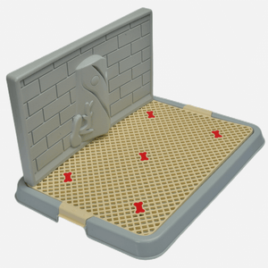Small Portable Dog Potty Training Tray Pet Puppy Toilet Trays Loo Pad Mat | Blue
