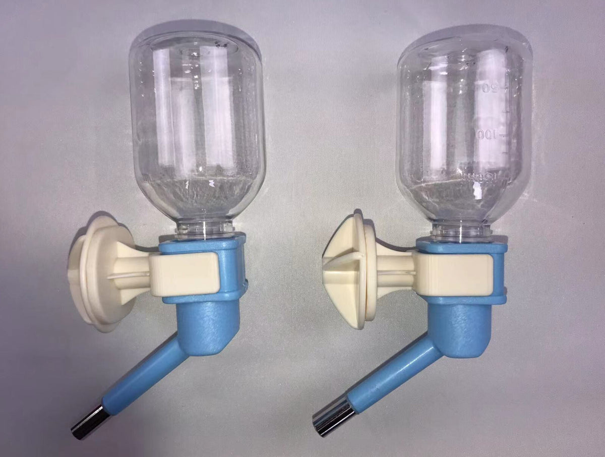 Pet Hanging Water Bottle for Rabbit Dog Cat - Blue (2 Pack)
