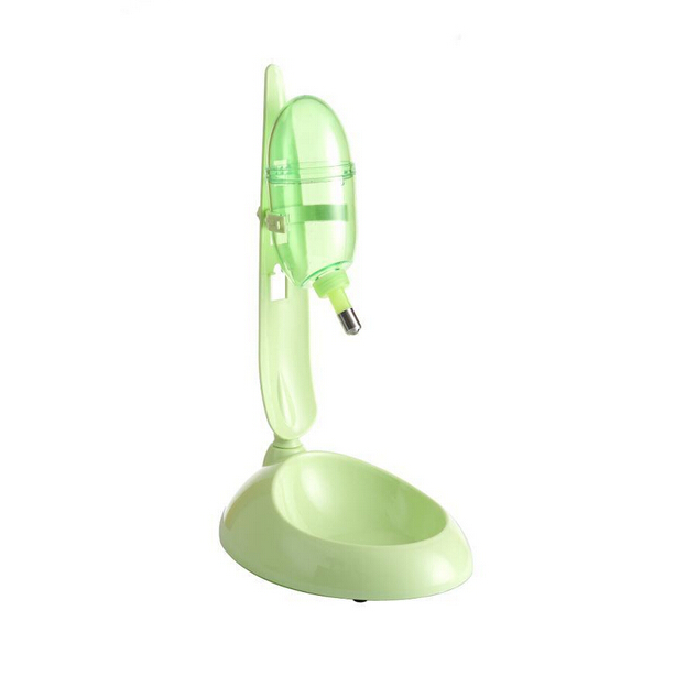 Pet Water and Food Feeder for Dog Cat Guinea Pig and Rabbit - Green