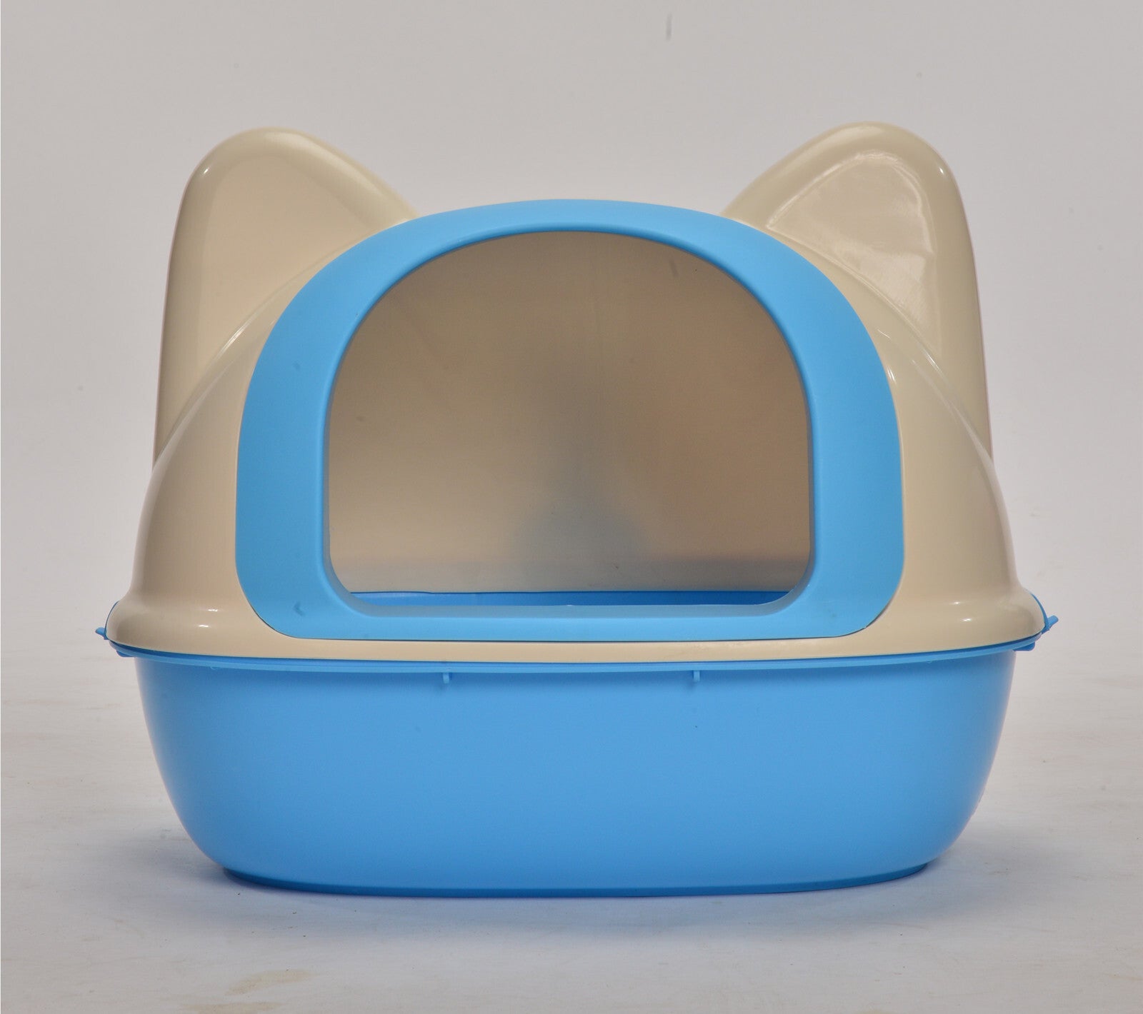 Medium Hooded Cat Toilet Litter Box | Blue | Includes Scoop