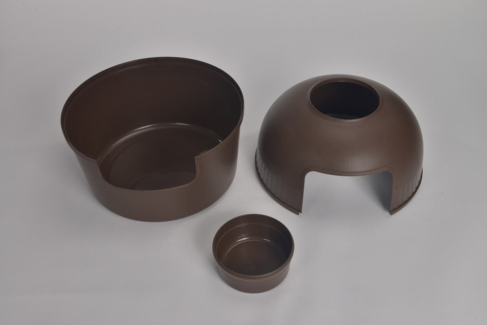 Multifunctional Cat Litter Box Pet House | Semi-Enclosed, Brown