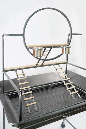 Large Bird Cage | Parrot Playpen Gym Toy Stand With Ladder On Wheels
