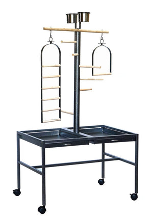 Large Bird Parrot Playpen Gym Toy Stand | On Wheels
