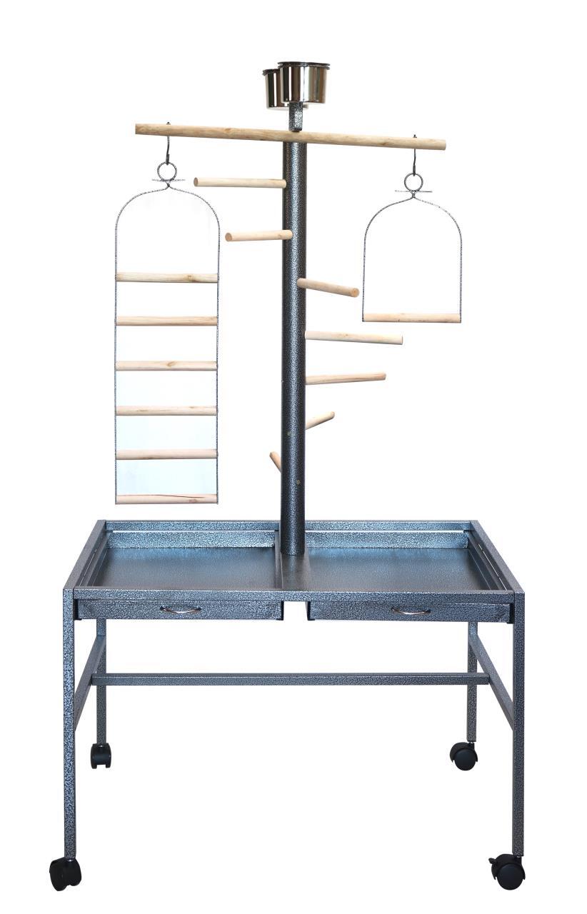 Large Bird Parrot Playpen Gym Toy Stand | On Wheels