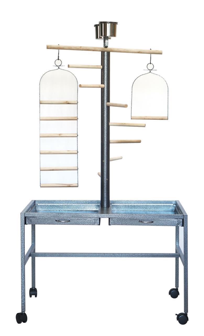 Large Bird Parrot Playpen Gym Toy Stand | On Wheels