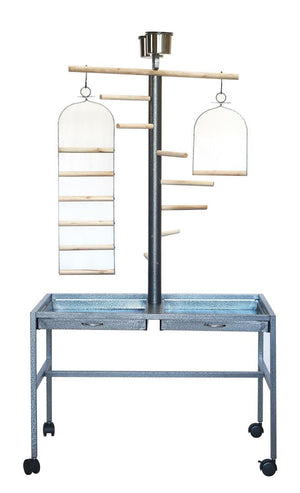 Large Bird Parrot Playpen Gym Toy Stand | On Wheels