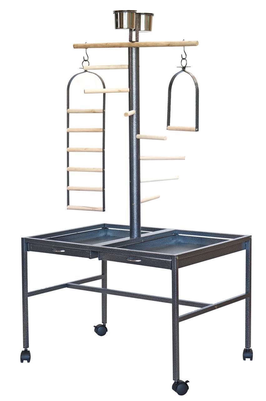 Large Bird Parrot Playpen Gym Toy Stand | On Wheels