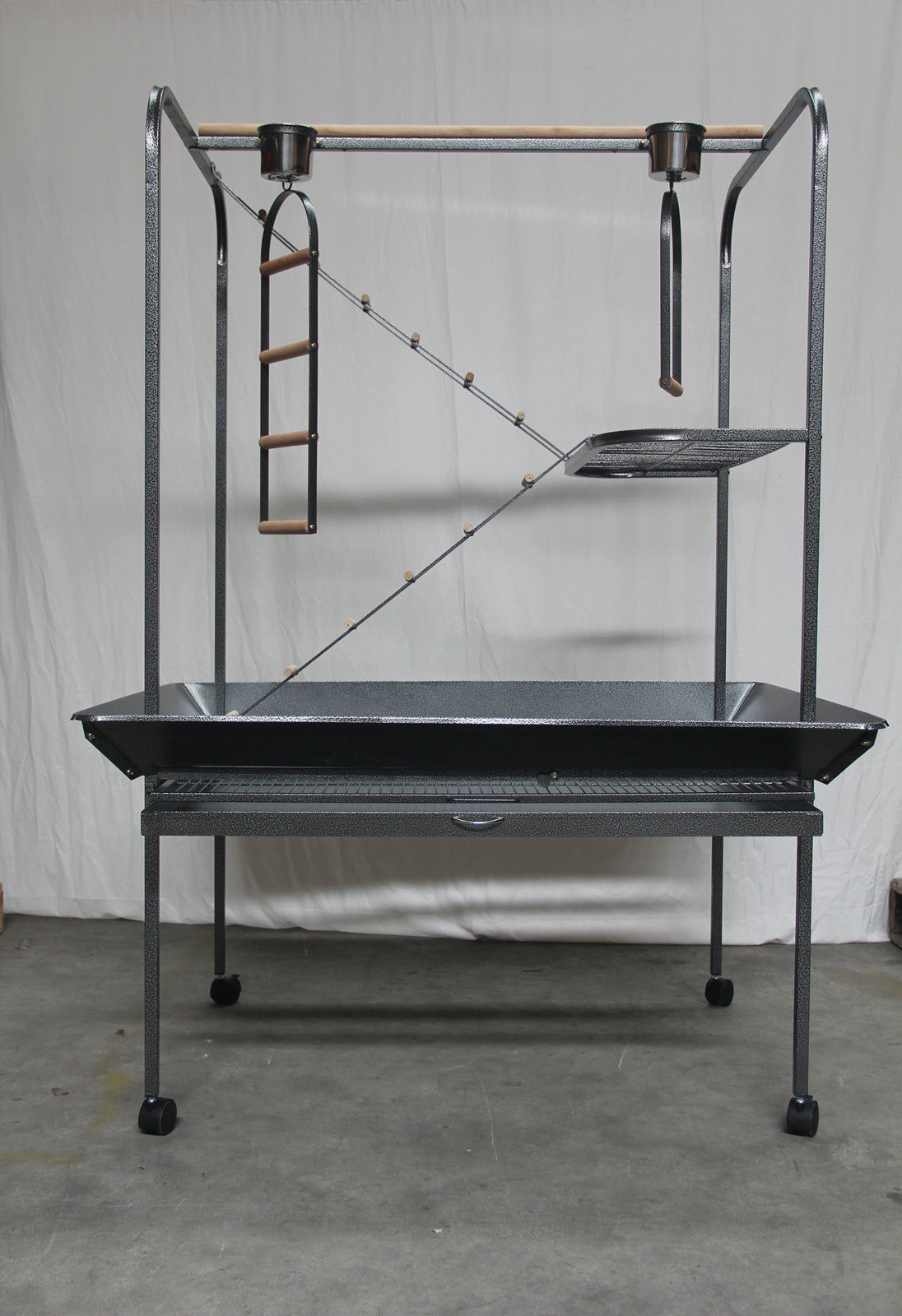 XXL Bird Cage Parrot Playpen Gym Toy Stand | With Swing Ladders On Wheels