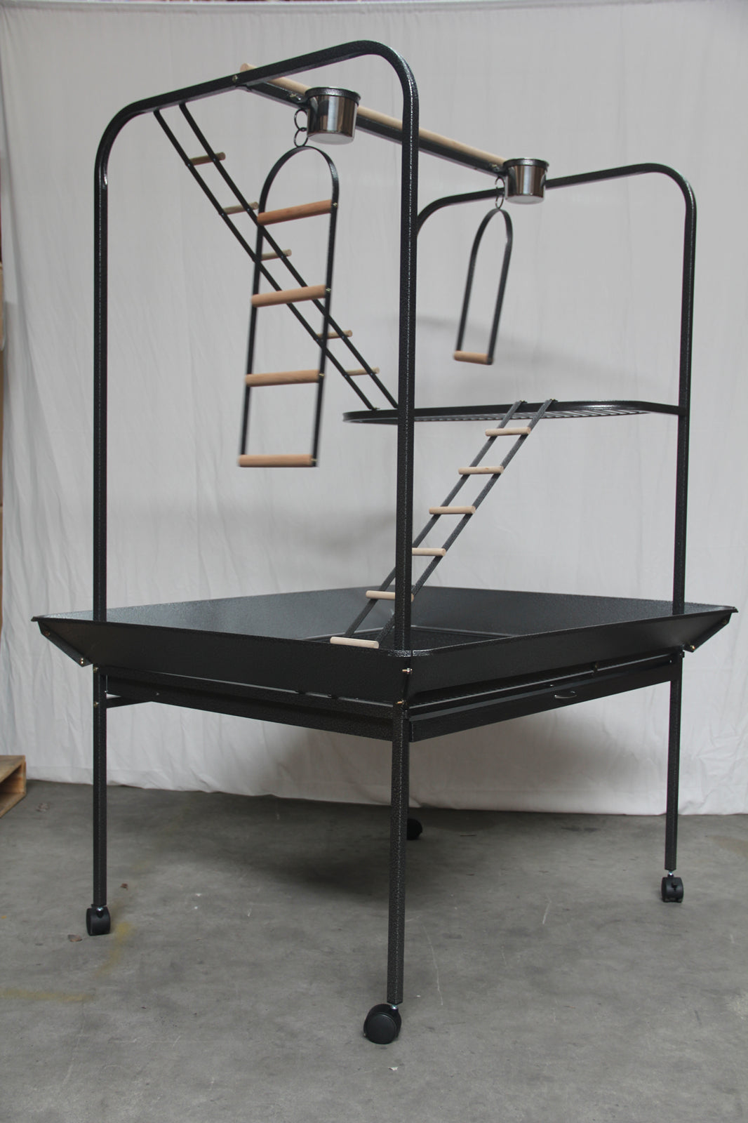 XXL Bird Cage Parrot Playpen Gym Toy Stand | With Swing Ladders On Wheels