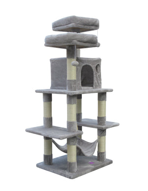 145cm Cat Scratching Post Tree | Scratcher Pole | Little Grey