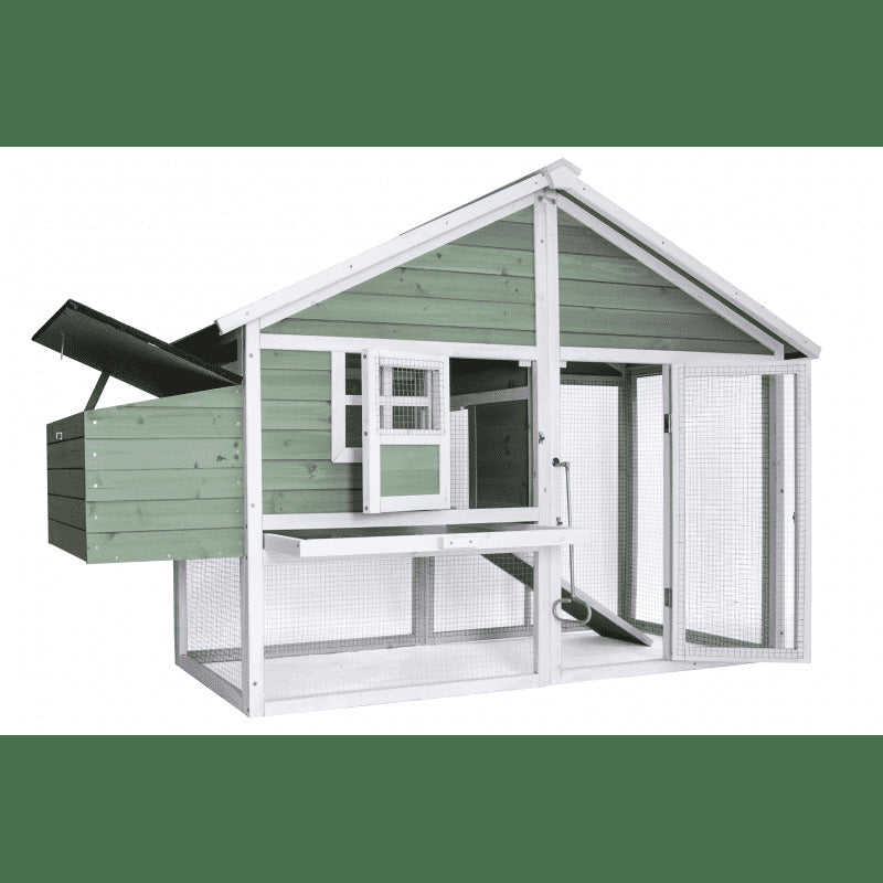 Green Chicken Coop Rabbit Hutch | Spacious Home for Your Pets