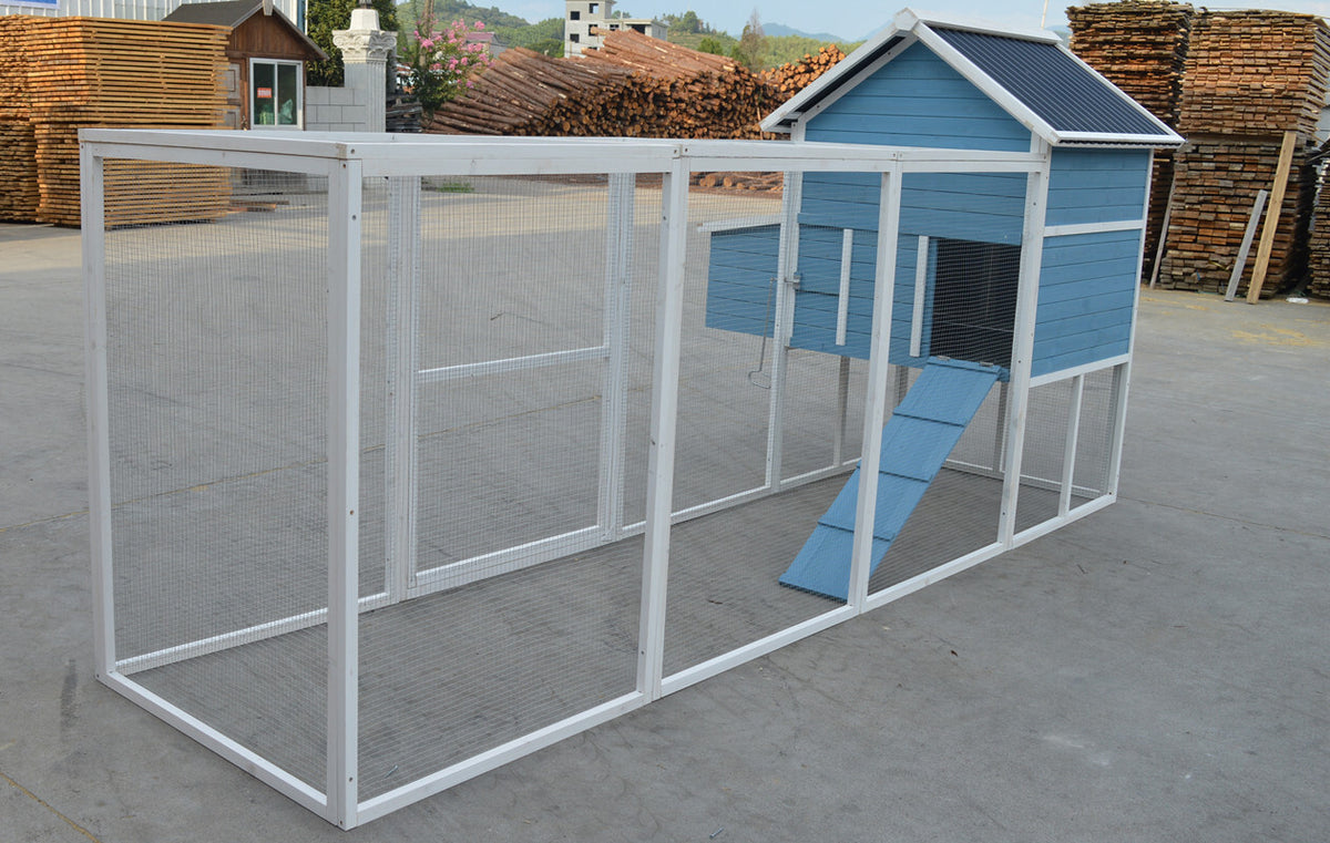 371cm Blue XXL Chicken Coop | Rabbit, Guinea Pig Hutch, Ferret, Cat, Kitten House