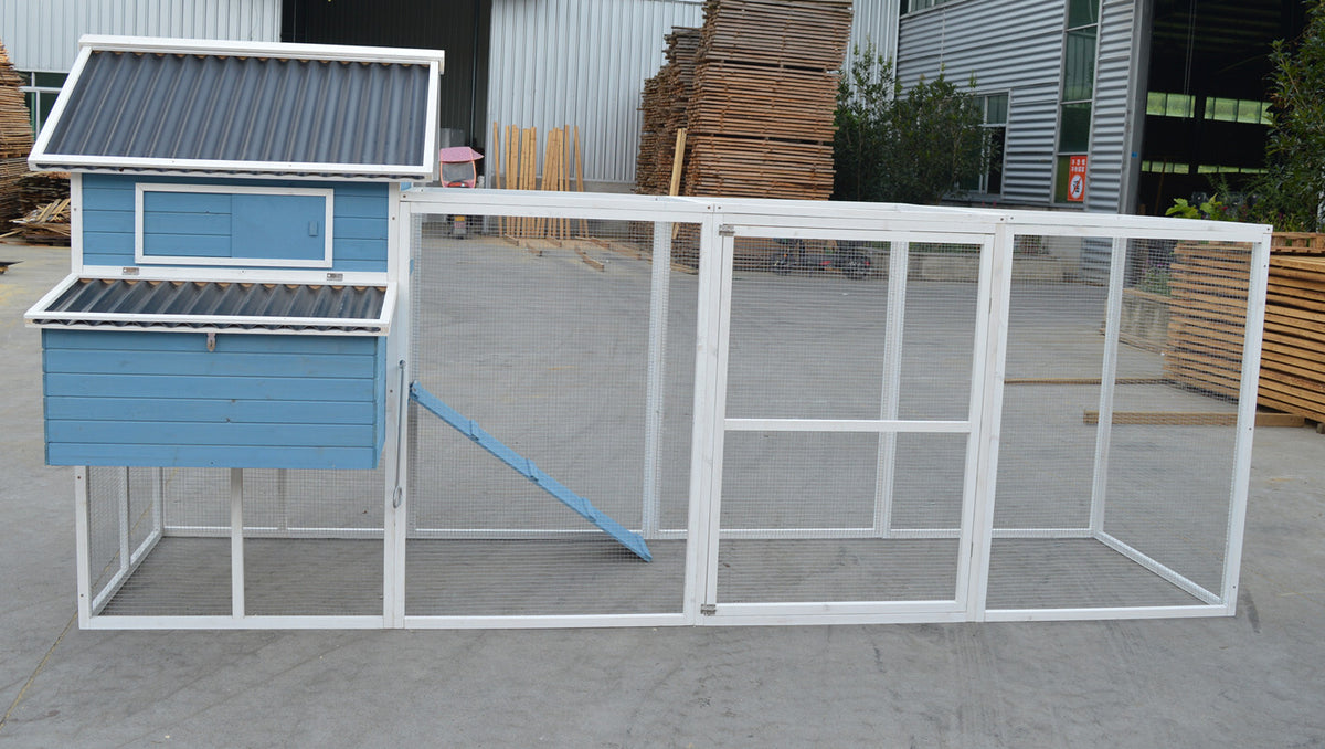 371cm Blue XXL Chicken Coop | Rabbit, Guinea Pig Hutch, Ferret, Cat, Kitten House