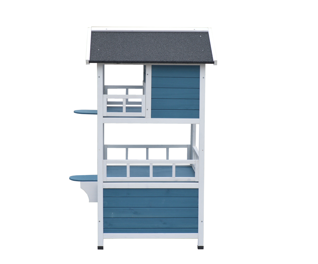 Rainproof Double-Story Cat Condo | Escape Door Included