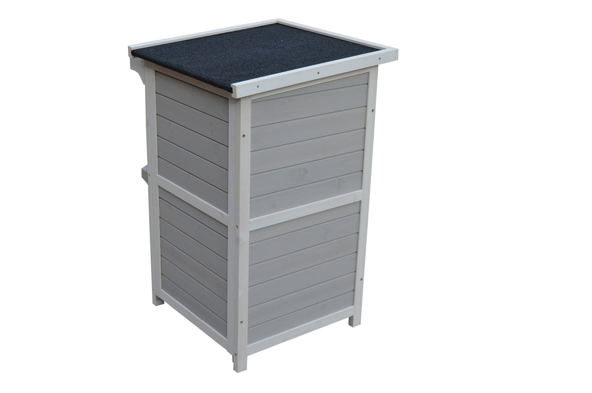 2-Story Rainproof Kitty House with Escape Door | Cat Shelter Condo