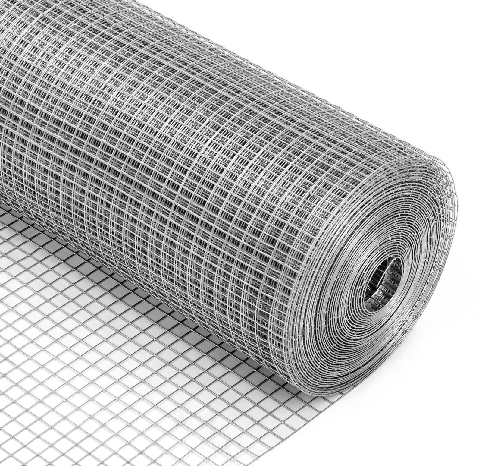 Galvanised Wire Mesh - 10 M - Garden Pet Chicken Coop Fencing Bird Netting Mesh