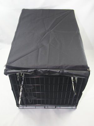 Collapsible Pet Cage with Canvas Cover - 36' for Dogs, Cats, and Rabbits