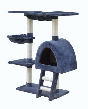 Grey 100cm Cat Scratching Post Tree | Scratcher House