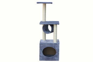Grey Cat Kitten Scratching Post Tree | 112cm