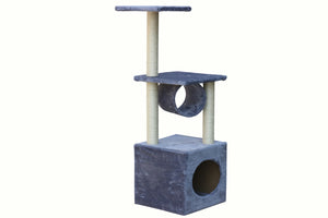 Grey Cat Kitten Scratching Post Tree | 112cm