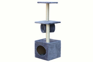 Grey Cat Kitten Scratching Post Tree | 112cm