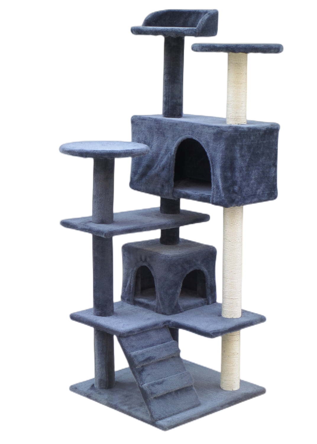 130cm Beige Cat Scratching Post Tree | Scratcher Pole in Grey