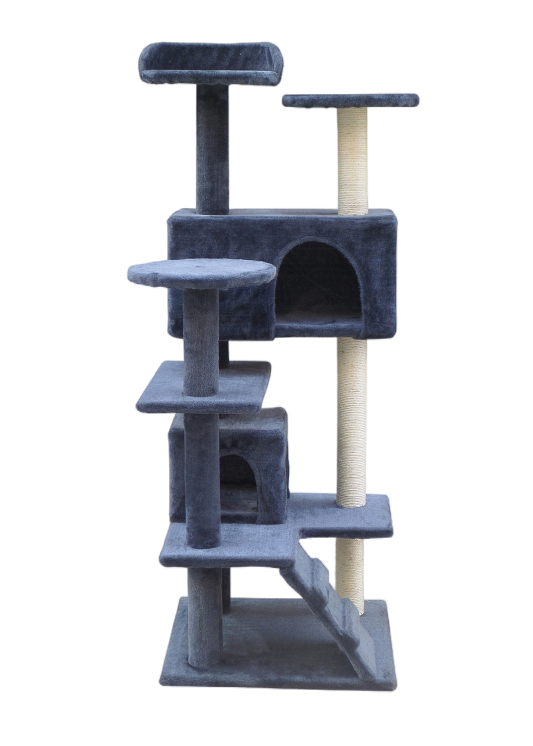 130cm Beige Cat Scratching Post Tree | Scratcher Pole in Grey