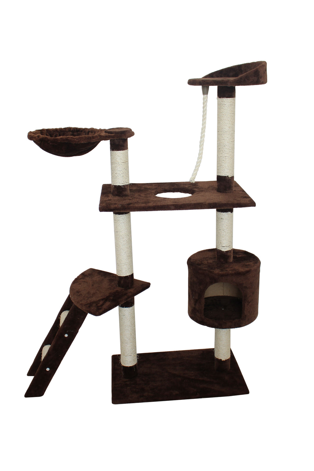 145cm Cat Tree Scratching Post with Ladder | Ultimate Cat Climbing Experience