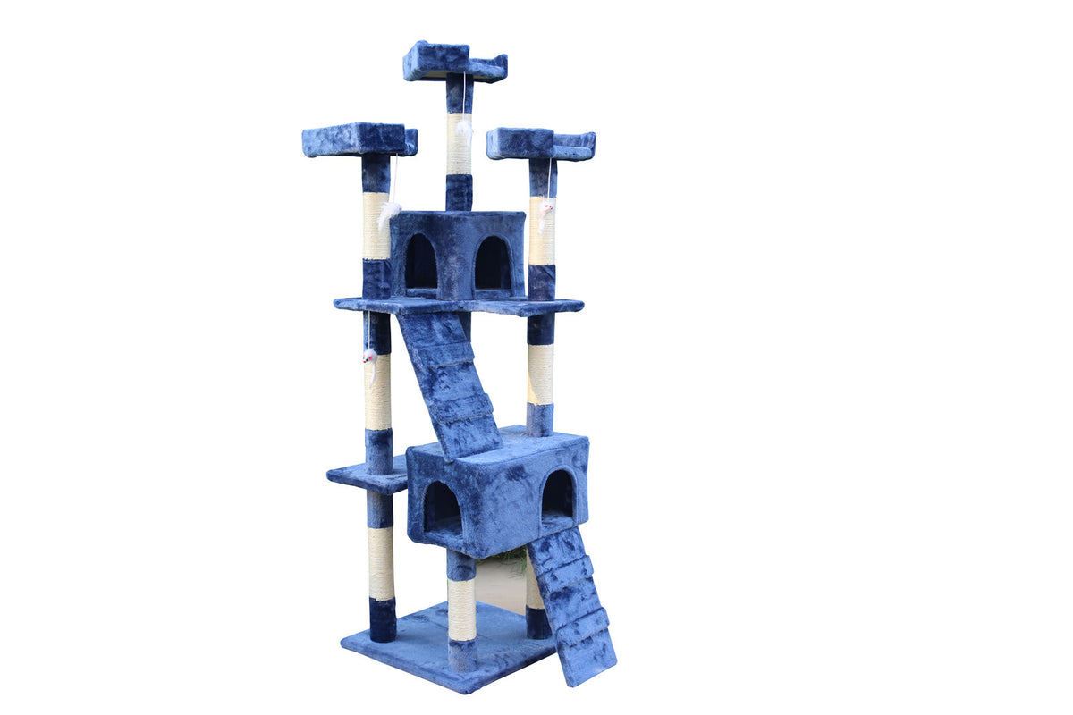 Blue Cat Scratching Post Tree Tower | 170cm