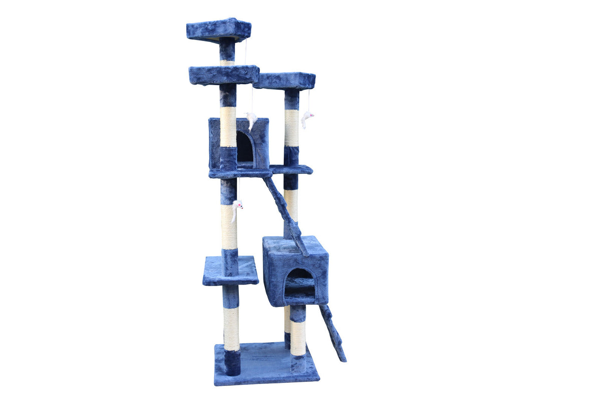 Blue Cat Scratching Post Tree Tower | 170cm