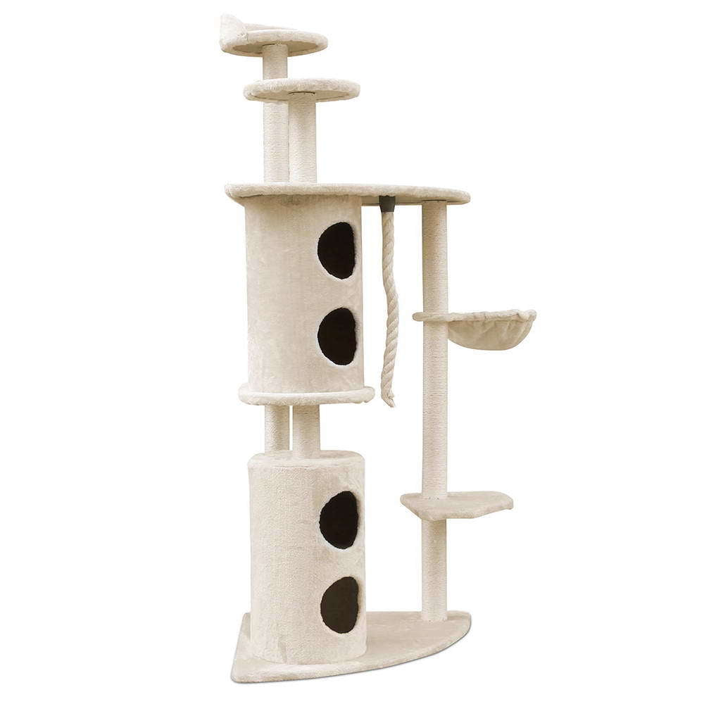 XL Multi-Level Cat Scratching Post Tree - 170cm | Post House Tower - Beige