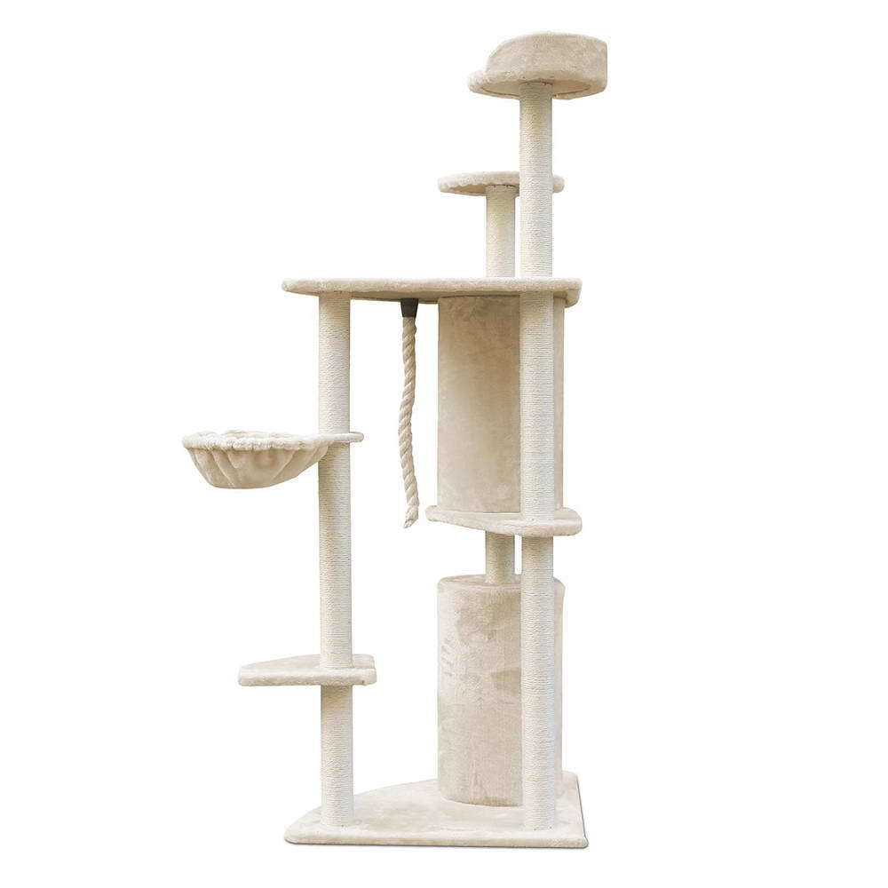 XL Multi-Level Cat Scratching Post Tree - 170cm | Post House Tower - Beige