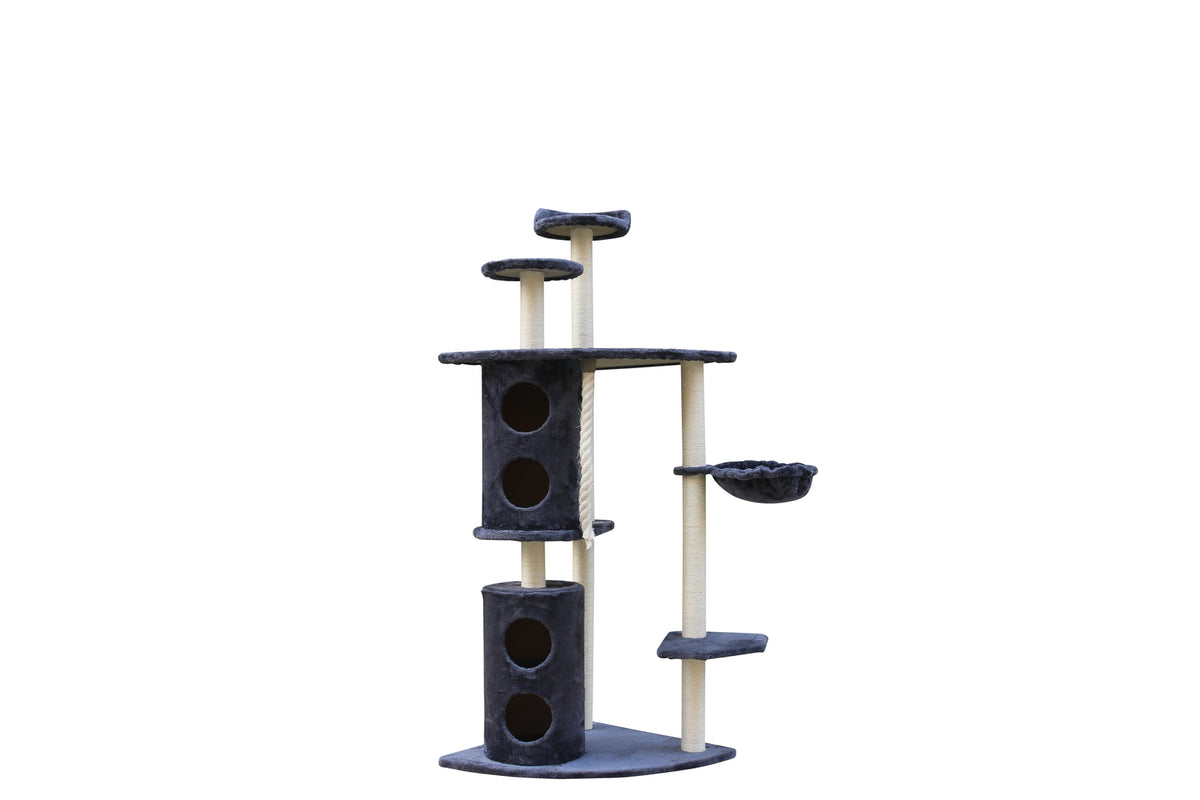 170cm XL Grey Multi-Level Cat Scratching Post Tree | Post Furniture House Tower