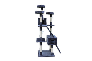 180cm Cat Kitten Scratching Post Tree with Ladder | Grey