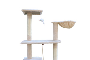 193cm Cat Scratching Tower with Sisal Pole and Condo - Beige
