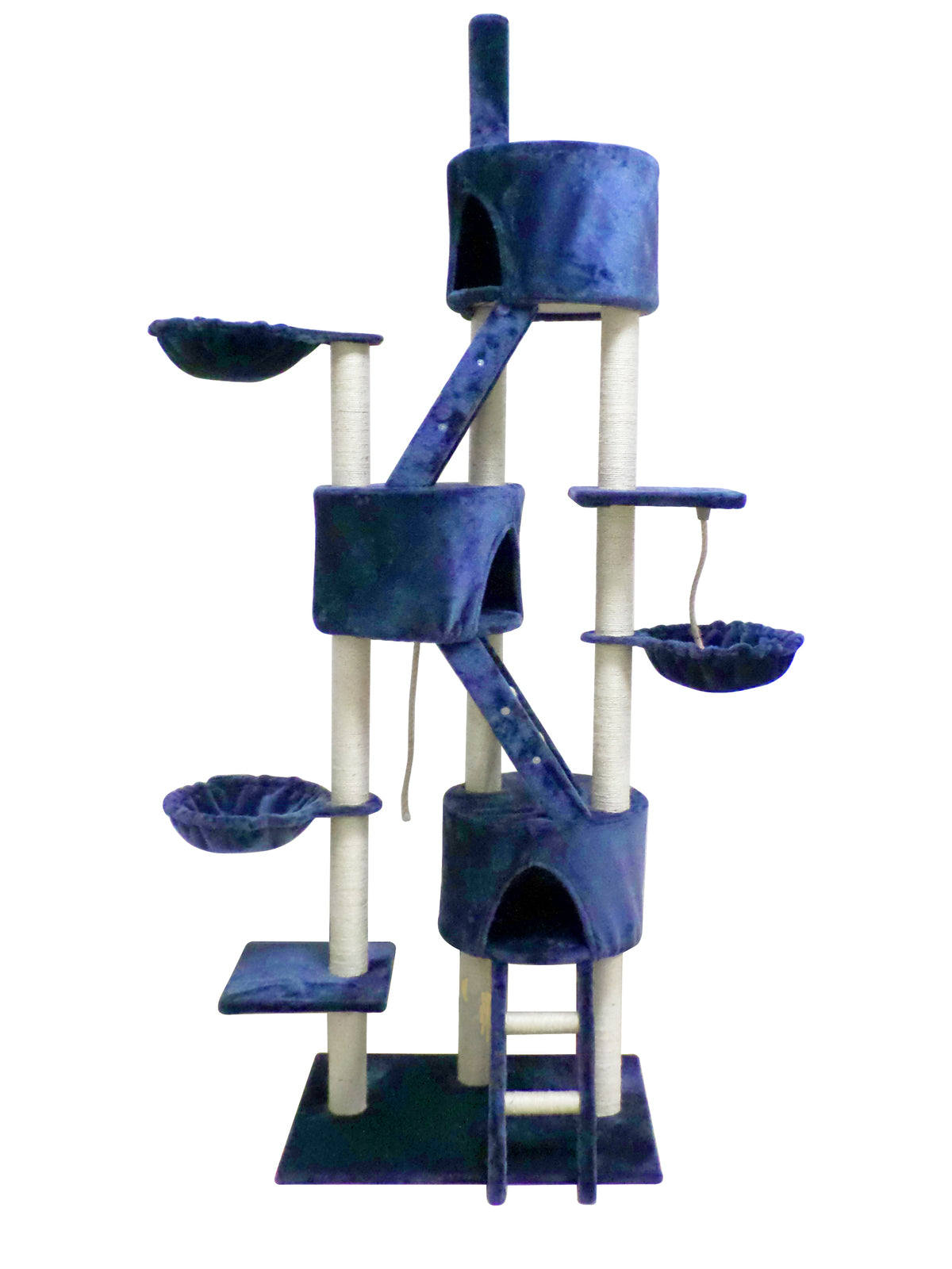 244cm XL Multi Level Cat Scratching Post Tree (Blue)