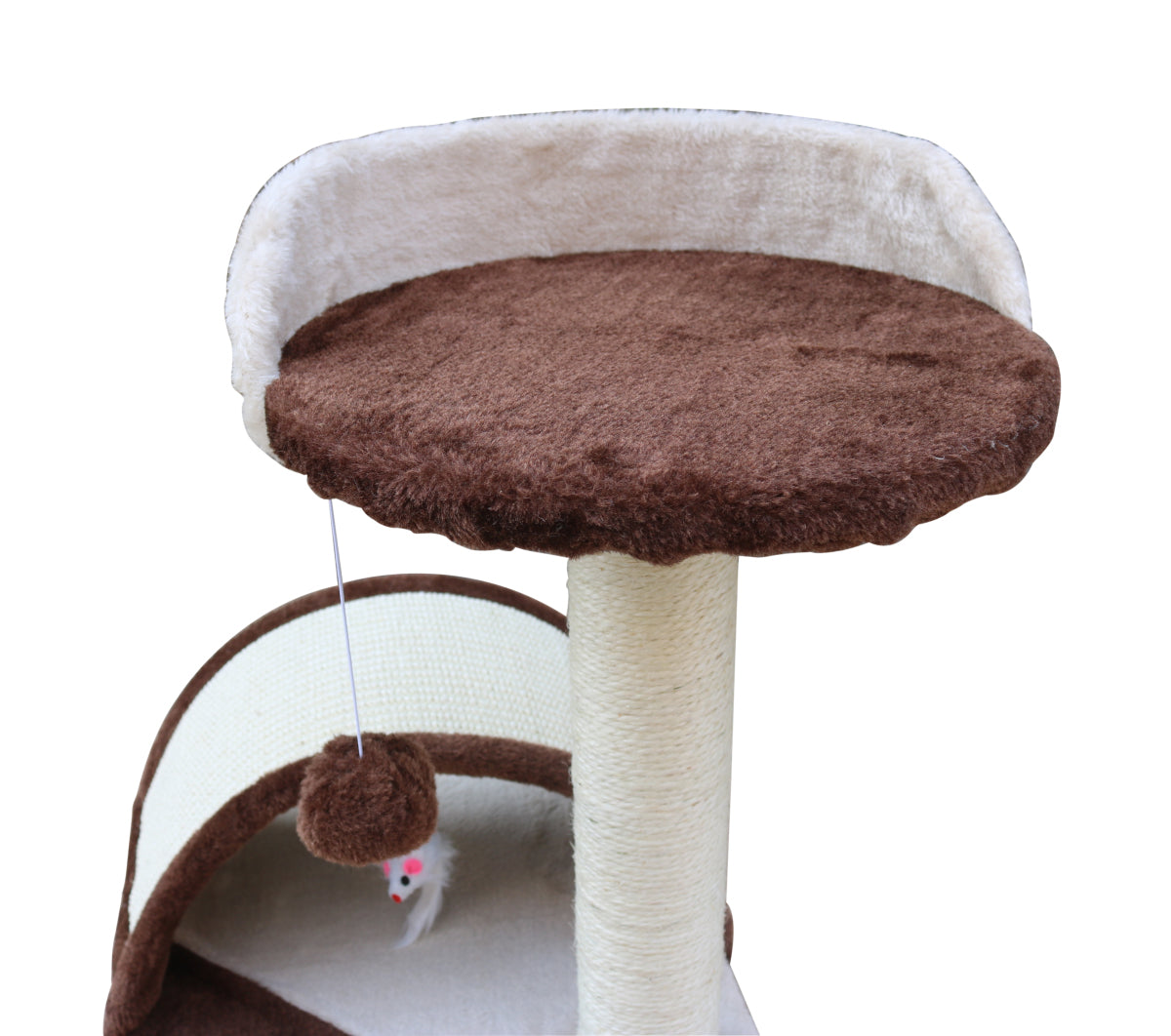 Brown Cat Scratching Post Tree with Scratching Pole - 50 cm